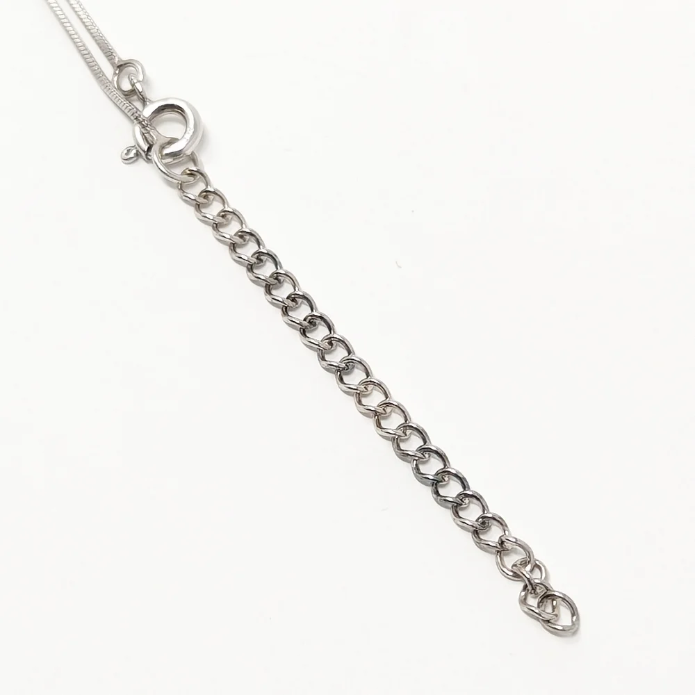 New sterling silver 925 charm dangle pendant necklace heart love ball oval - Picture 4 of 6